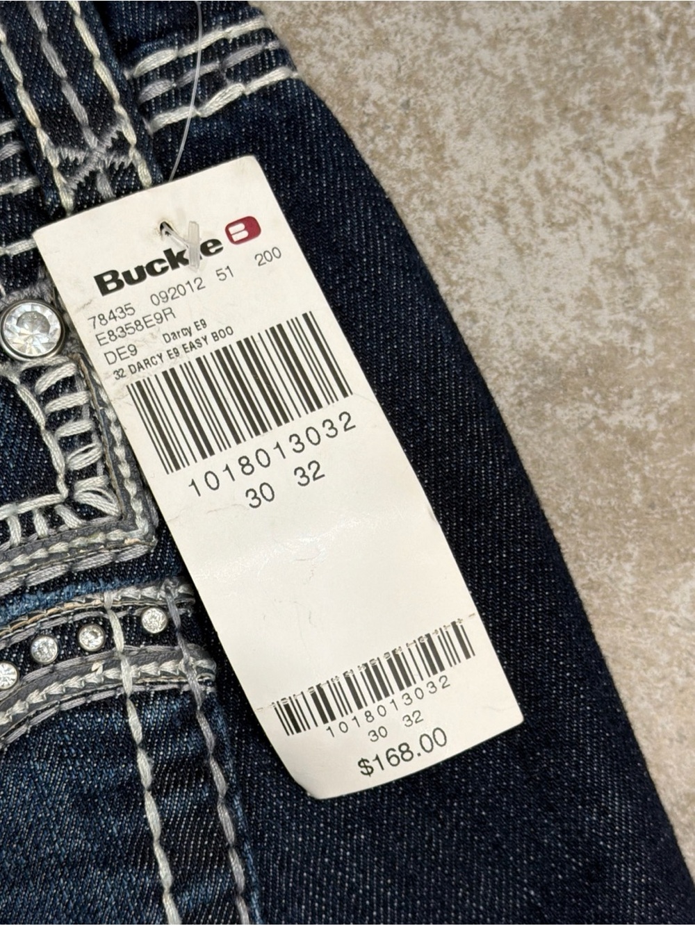 NWT Rock and Revival Darcy Easy Boot Bling Dark Wash Jean Embellished - Picture 6 of 11